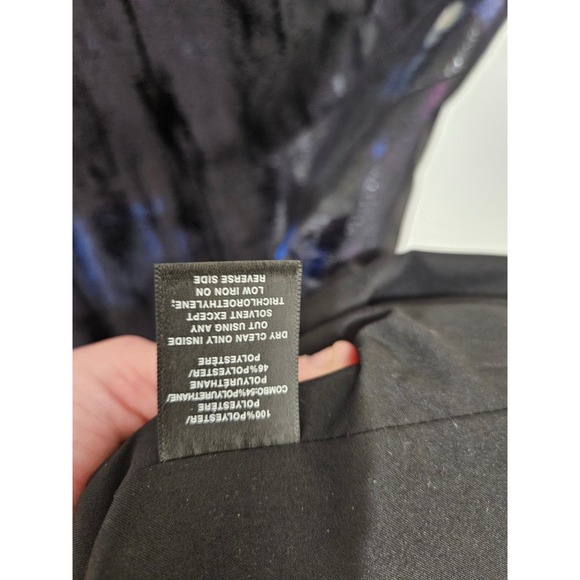 Lafayette 148 New York Womens Abstract Print Faux Leather Trim Sheath Dress 18 - Picture 3 of 8